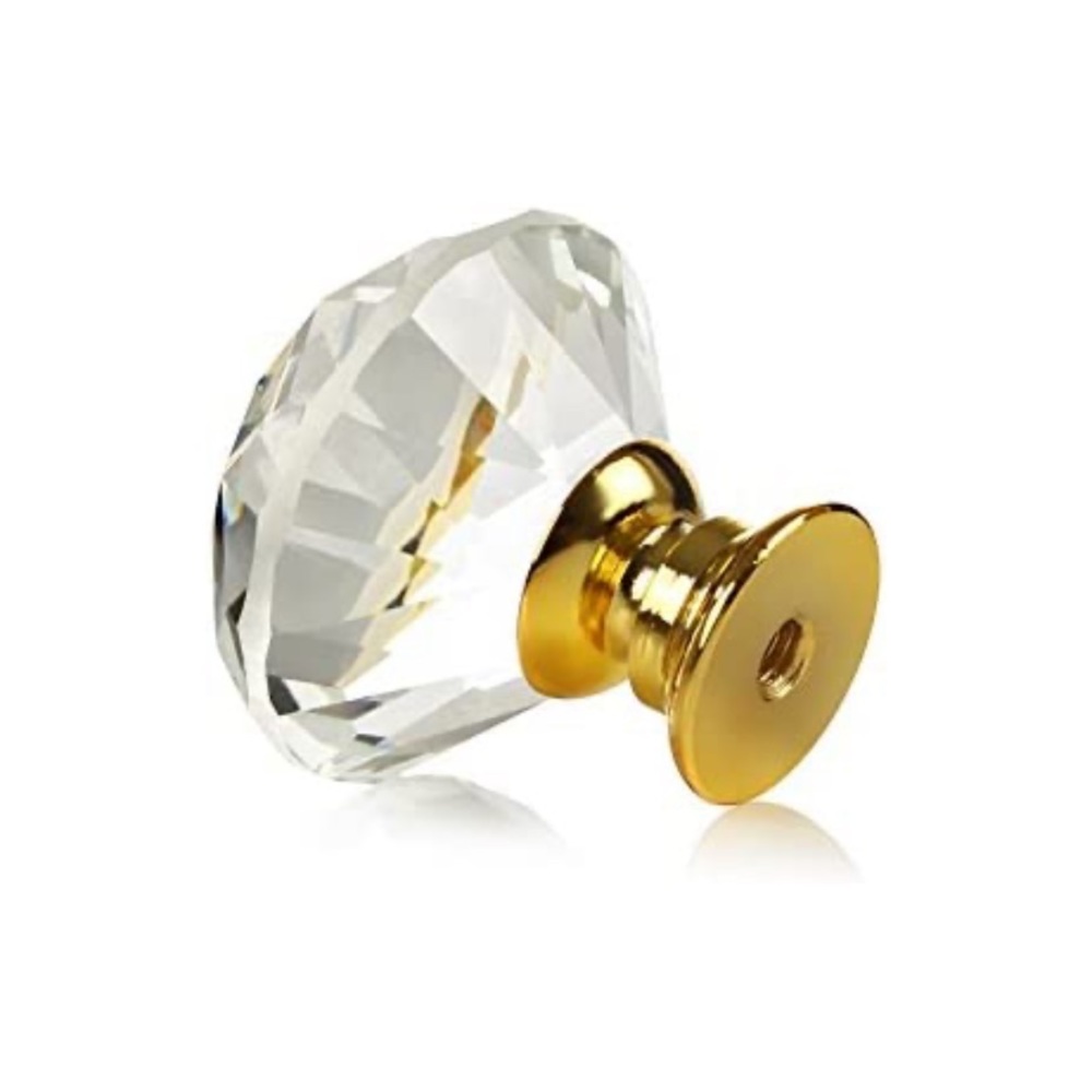 25 Pack Cabinet Knobs Drawer Crystal 30mm Diamonds - Picture 2 of 10